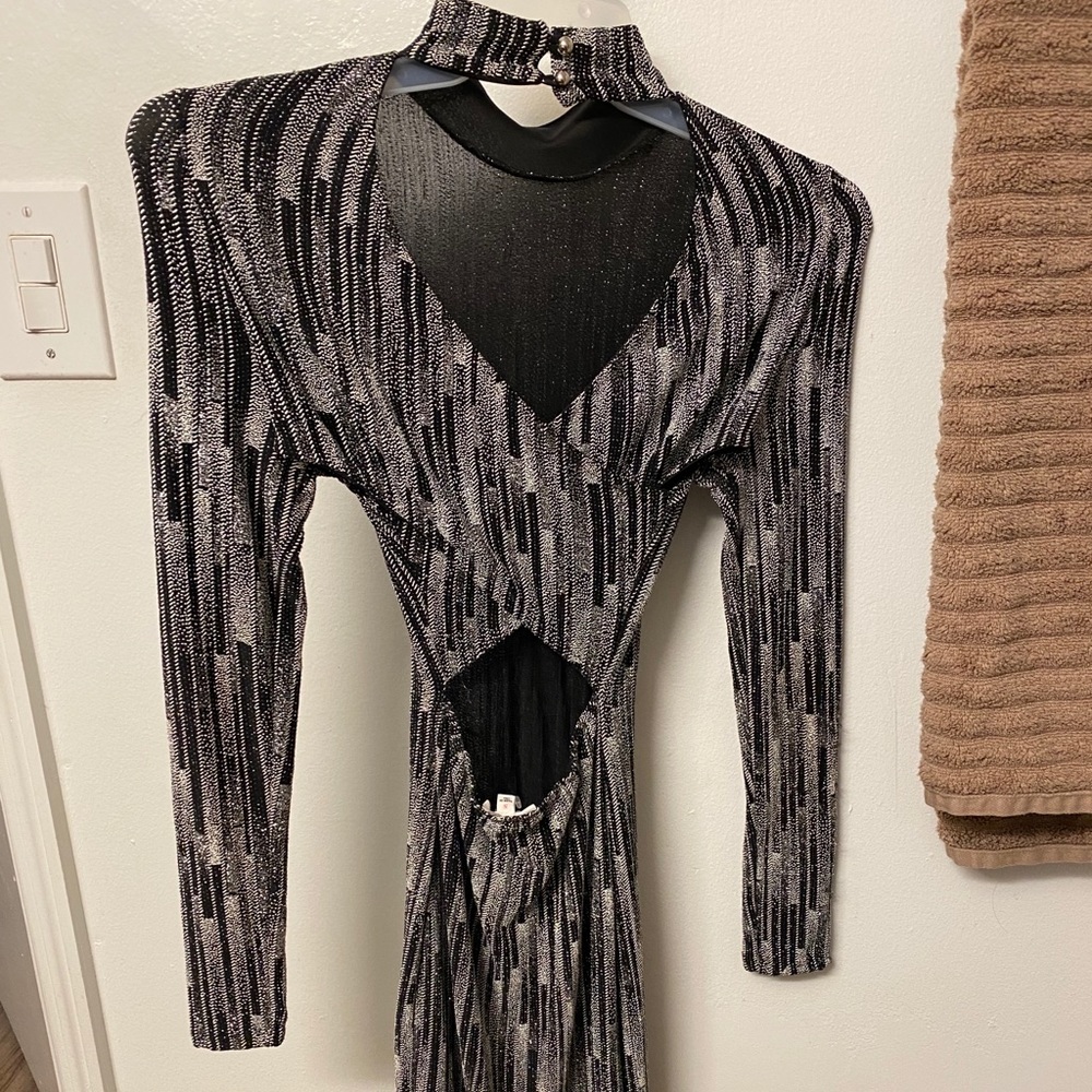 Black, Silver and Gray Cocktail Dress